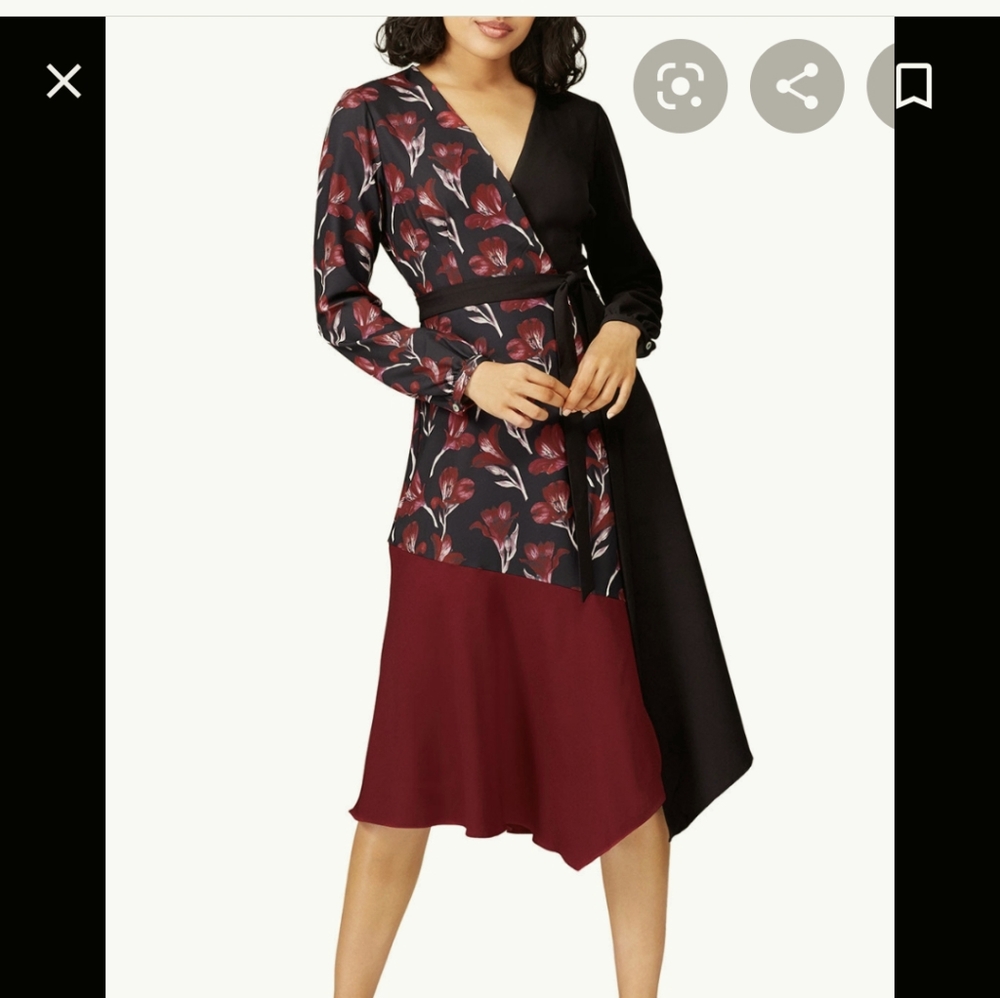 Slate and Willow Anissa lifloral wrap dress size 4